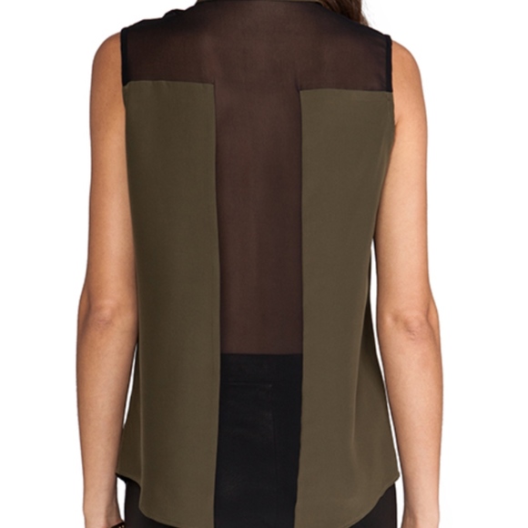 Parker Uma Combo Top in Black with Sheer Cut Outs - Picture 8 of 8